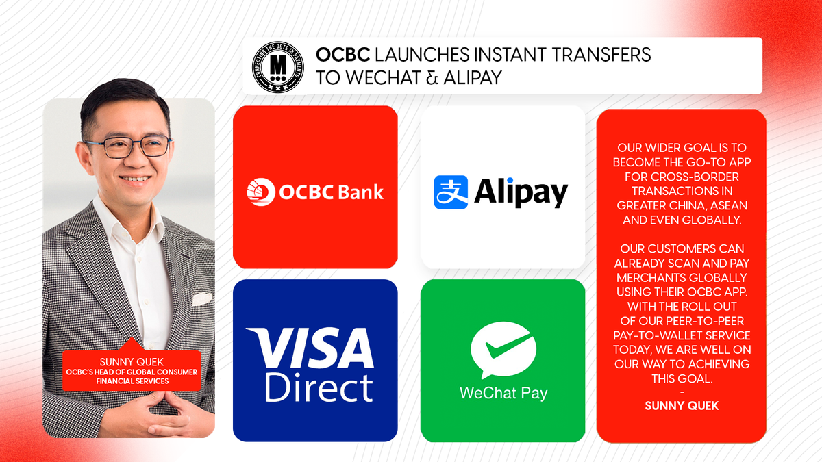 OCBC Launches Instant Transfers to WeChat & Alipay