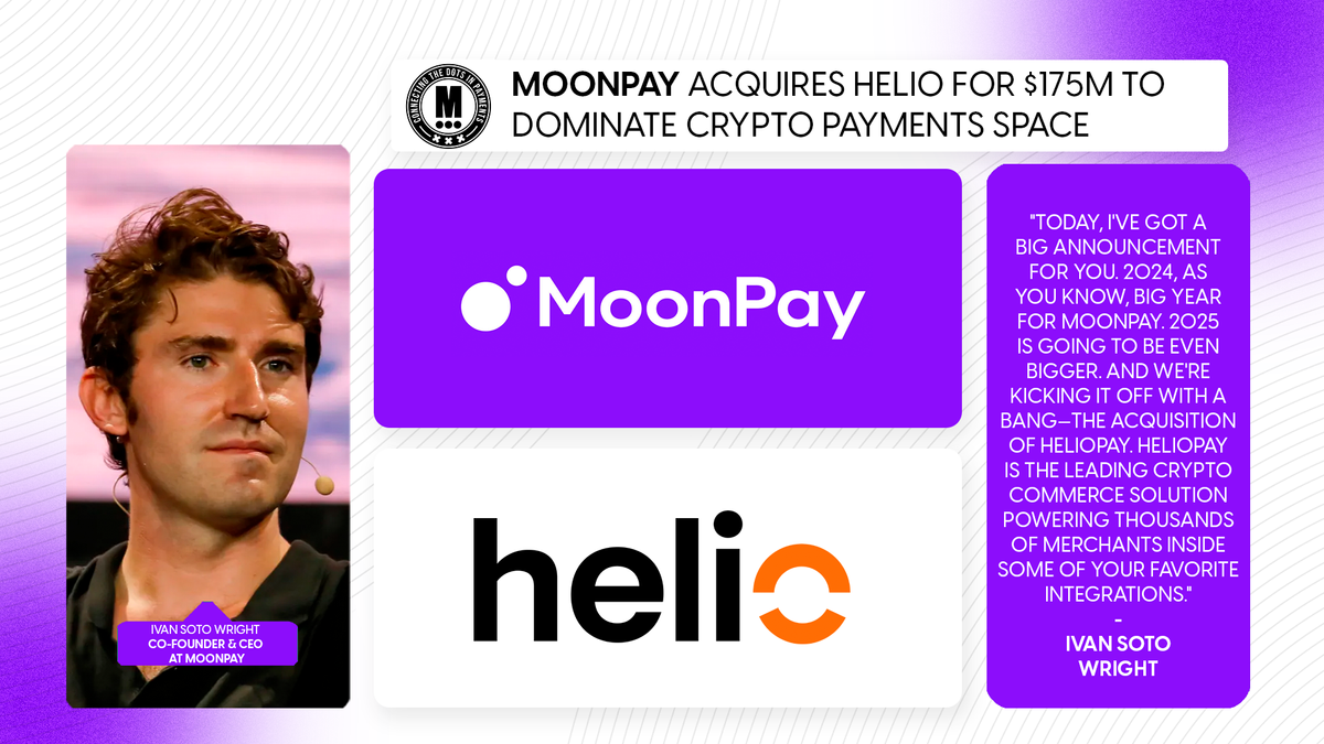 MoonPay Acquires Helio for $175M to Dominate Crypto Payments Space