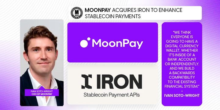 MoonPay Acquires Iron To Enhance Stablecoin Payments